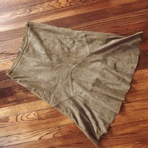 Vintage Suede Midi Skirt